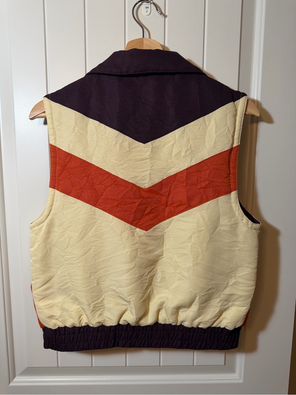 Anna Sui 20th Anniversary Colorblock Puffer Vest Snap Front Lined Unisex XS - Picture 4 of 7